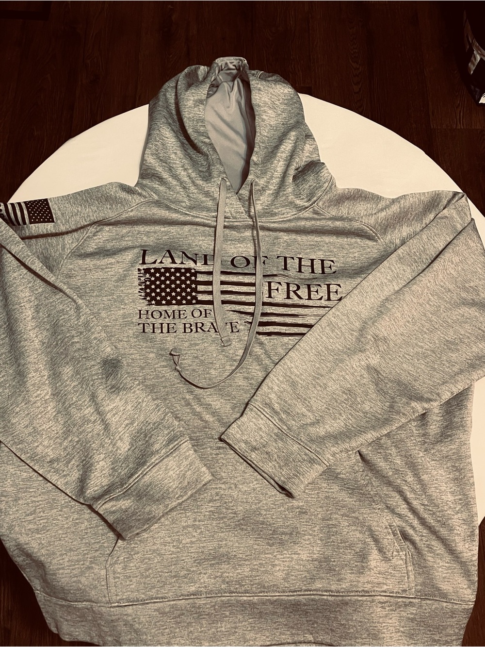 Nine Line XXL Land of the Free Home of the Brave American Flag Hoodie